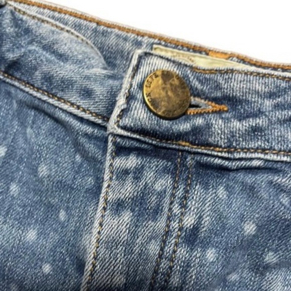 Fat Face Polka Dot Denim Jean Shorts Medium Wash Women's Size 12 Twee Y2K - Picture 7 of 13